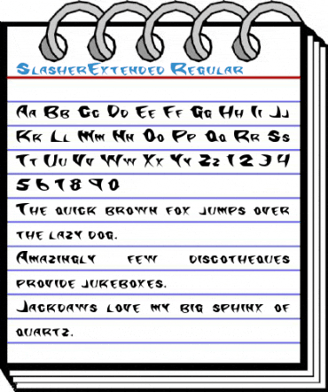 SlasherExtended Regular Font
