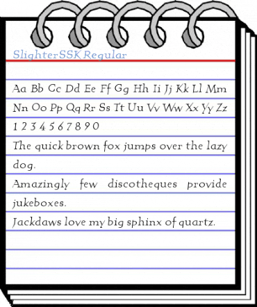 SlighterSSK Regular Font