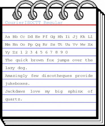 CourierISOCTT Regular Font