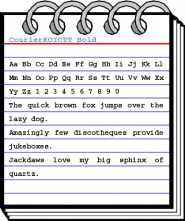 CourierKOICTT Bold Font