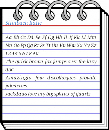 Slimbach Italic Font