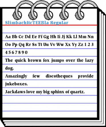 SlimbachItcTEEBla Font