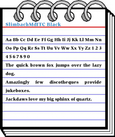 SlimbachMdITC Black Font