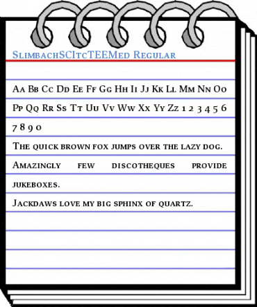 SlimbachSCItcTEEMed Regular Font