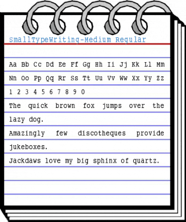 SmallTypeWriting-Medium Regular Font