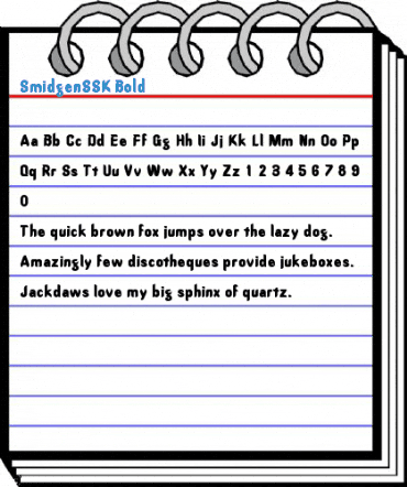 SmidgenSSK Bold Font