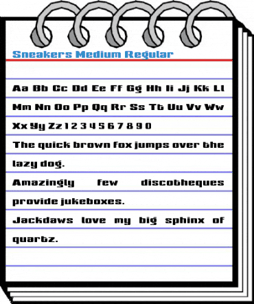 Sneakers Medium Regular Font