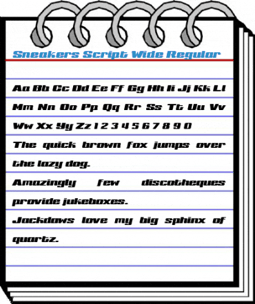Sneakers Script Wide Regular Font