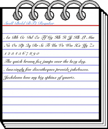 Snell Bold BT2 Regular Font