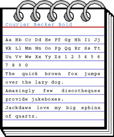 Courier Becker Bold Font