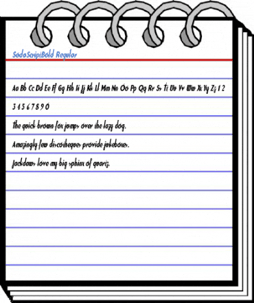 SodaScriptBold Regular Font
