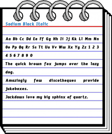 Sodium Black Italic Font