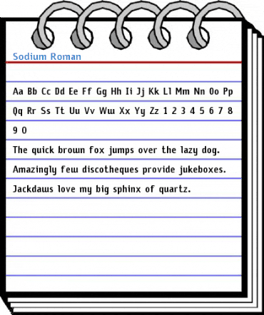 Sodium Roman Font