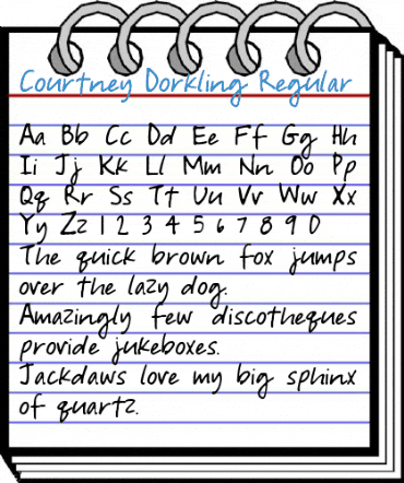 Courtney Dorkling Regular Font