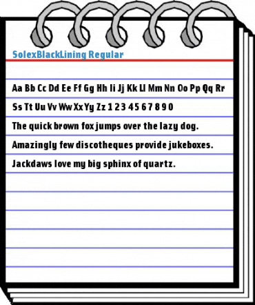 SolexBlackLining Regular Font