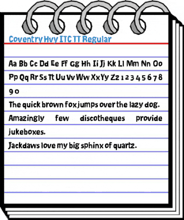 Coventry Hvy ITC TT Regular Font