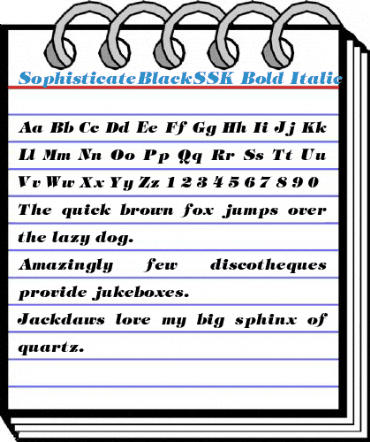 SophisticateBlackSSK Font