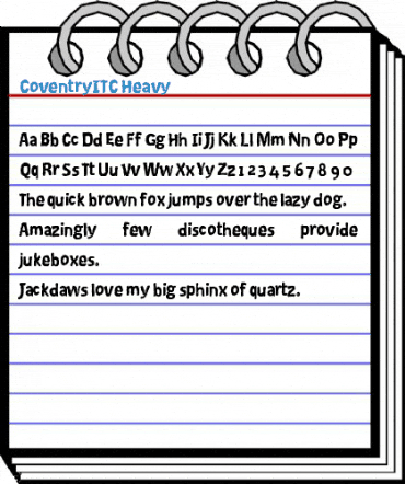 CoventryITC Heavy Font