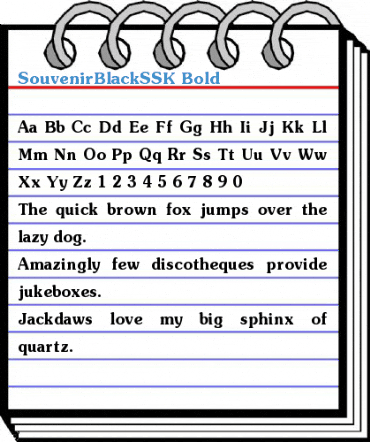 SouvenirBlackSSK Font