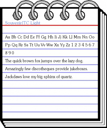 SouvenirITC Light Font