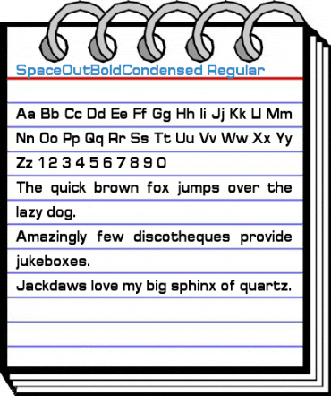 SpaceOutBoldCondensed Regular Font