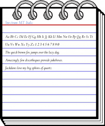 Spectrum MT Font