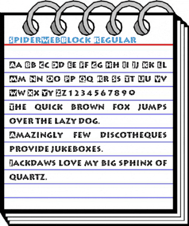 SpiderWebBlock Regular Font