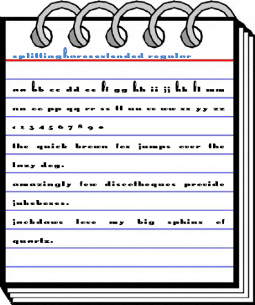 SplittingHaresExtended Regular Font