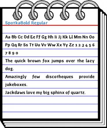 SpotkaBold Regular Font