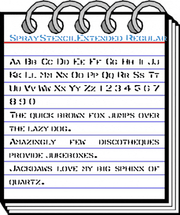 SprayStencilExtended Regular Font