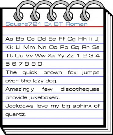Square721 Ex BT Roman Font