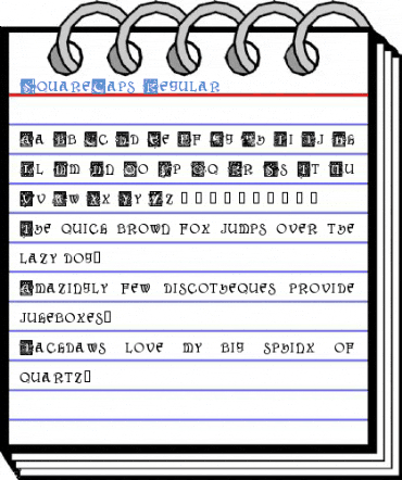 SquareCaps Regular Font