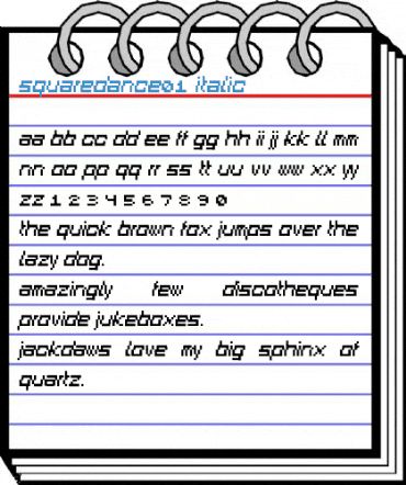 SquareDance01 Italic Font