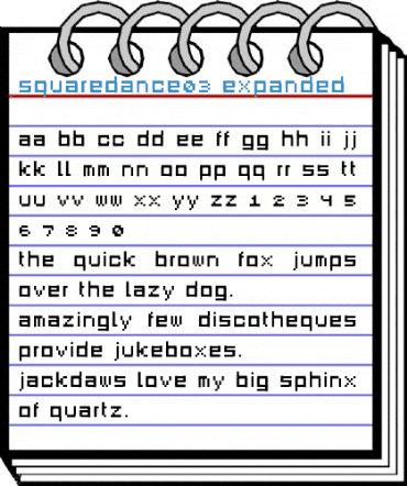 SquareDance03 Expanded Font