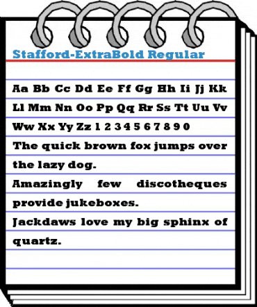 Stafford-ExtraBold Regular Font