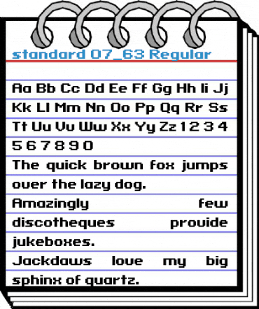 standard 07_63 Regular Font