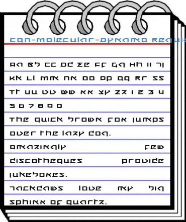 CQN-Molecular-Dynamo Regular Font