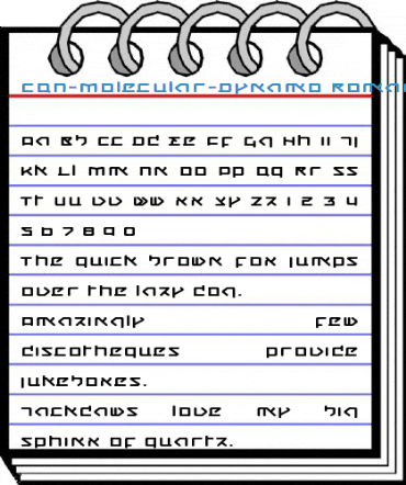 CQN-Molecular-Dynamo Roman Font