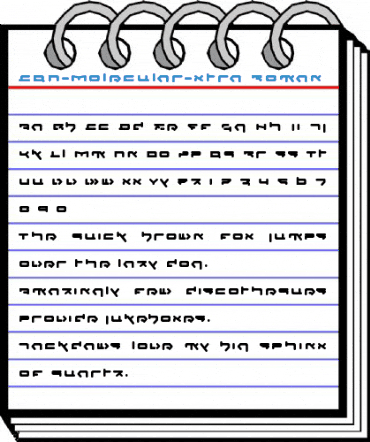 CQN-Molecular-Xtra Roman Font