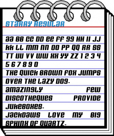 Starry Regular Font