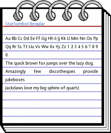 StarSymbol Regular Font