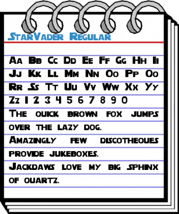 StarVader Regular Font