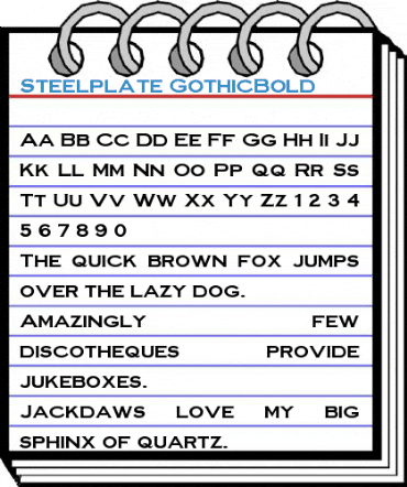 Steelplate GothicBold Font