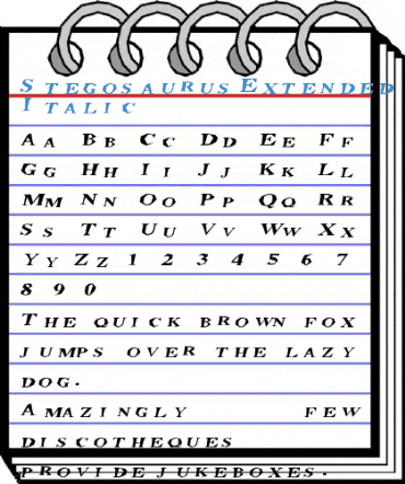 StegosaurusExtended Italic Font