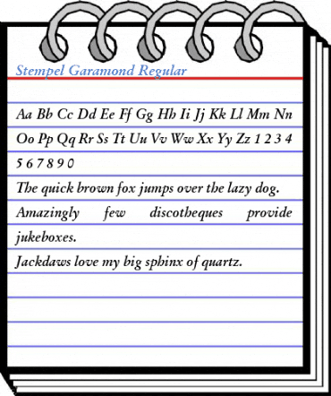 Stempel Garamond Regular Font