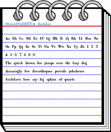 StencilFullBETA Regular Font