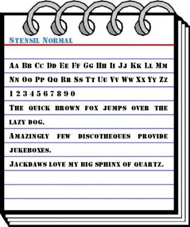 Stensil Normal Font