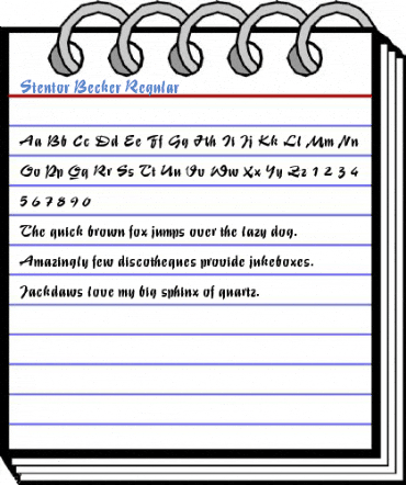 Stentor Becker Regular Font