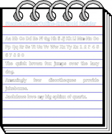StephenBeckerOutline-ExtraBold Regular Font