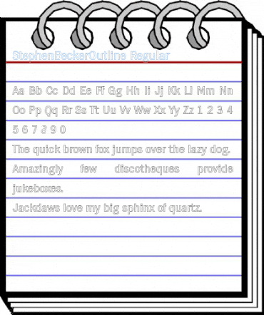 StephenBeckerOutline Regular Font